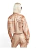 G-Star Raw Lässiges 2-Pocket Overshirt shiny peach metal coating