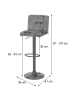 MCW 2er-Set Barhocker G87, Dunkelgrau