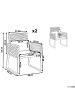 Beliani 2er-Set Sessel CANETTO in Schwarz/Braun