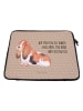 Mr. & Mrs. Panda Laptop Tasche Hund Basset Hound mit Spruch in Hundeglück