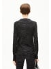 armedangels Langarmshirt Calunaa Zebraraa in schwarz anthrazit