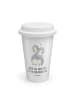 Mr. & Mrs. Panda To Go Becher Pinguine Kuscheln mit Spruch in Weiß