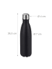 relaxdays 1x Edelstahl-Trinkflasche in Schwarz - 500 ml