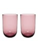 like. by Villeroy & Boch 2er Set Longdrinkbecher Like Glass 385 ml in Grape