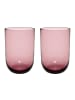 like. by Villeroy & Boch 2er Set Longdrinkbecher Like Glass 385 ml in Grape