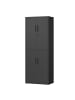 SONGMICS Aktenschrank Berend in Schwarz - (B)80 x (H)180 x (T)40 cm