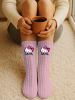 Hello Kitty Hello Kitty Hüttensocken Strick Socken Haussocken Kuschelsocken in rosa