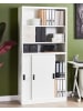 Beliani Büroschrank MUSCOVITE in Weiß/Schwarz - (W) 90 x (H) 185 x (L) 40 cm