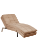 Beliani Chaiselongue LOIRET in Braun/Silber - (W) 179 x (H) 93 x (L) 76 cm symmetrisch