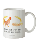 Mr. & Mrs. Panda Teetasse Huhn Stolz mit Spruch in Weiß