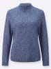 WITT WEIDEN Stehkragenpullover in mittelblau-meliert