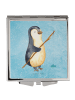 Mr. & Mrs. Panda Handtaschenspiegel quadratisch Pinguin Angler o... in Eisblau
