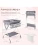 COSTWAY 3 in 1 Wickeltisch klappbar in Grau