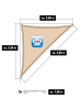 AMANKA HDPE Sonnensegel mit Befestigung 2,5x2,5x3,5m in Beige