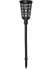 STAR Trading LED Solar Gartenleuchte, schwarze Gartenfackel, Wegeleuchte, warmweiß,