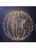 MARELIDA LED Drahtkugel Leuchtkugel faltbar D: 56cm 320LED in schwarz