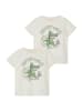 name it 2er-SET Design Print T-Shirt Lockeres Rundhals Shirt in Weiß