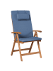 Beliani 5-tlg Bistro Set JAVA PREMIUIM in Braun/Blau