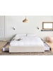 Beliani Doppelbett PRADES in Beige - (W) 169 x (H) 32 x (L) 211 cm