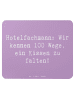Mr. & Mrs. Panda Mousepad Spruch Hotelfachmann Kissen mit Spruch in Lavendeltraum