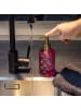 Intirilife Seifenspender aus Glas mit Karo Muster Handseifenspender 310ml in Pink