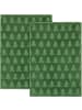 Erwin Müller Frottier, Baumwolle, Jacquard Frottier-Geschirrtuch 2er-Pack in grün