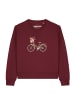 wat? Apparel Sweatshirt Damenfahrrad in Weinrot