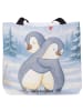 Mr. & Mrs. Panda Tote Bag Pinguine Kuscheln Design ohne Spruch in Weiß