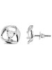 Adeliás Damen Ohrringe – Ohrstecker aus 925 Silber mit Zirkonia in silber