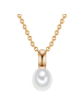 Valero Pearls Kette aus Sterling Silber mit Süßwasser-Zuchtperle in gelbgold