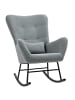 HOMCOM Schaukelstuhl in Grau 91L x 71B x 97H cm