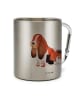 Mr. & Mrs. Panda Tasse Hund Basset Hound ohne Spruch in Silber
