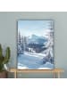 OnlyWow Leinwand Bilder Schneelandschaft