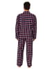 NORMANN Durchknöpfbare FlanellPyjama KaroMuster - 75010 in marine