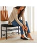 relaxdays Schuhbank in Schwarz - (B)100 x (H)50 x (T)30 cm