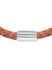 Steel_Art Herrenarmband Lederarmband Jaron in cognac