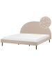 Beliani Doppelbett MARGUT in Beige - (W) 192 x (H) 116 x (L) 214 cm