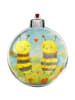 Mr. & Mrs. Panda Weihnachtskugel Biene Verliebt Design ohne Spruch in Weiß