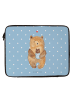 Mr. & Mrs. Panda Laptoptasche Bär Baby ohne Spruch in Blau Pastell
