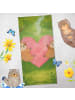 Mr. & Mrs. Panda Badetuch Faultiere Herz Design ohne Spruch in Grau Pastell