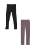 name it Leggings 2er-Set Regular Fit weich bequem Basic in Schwarz-Lila