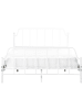 Beliani Doppelbett MAURESSAC in Weiß - (W) 145 x (H) 94 x (L) 206 cm