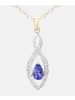 Diamant L'éternel Halskette mit Anhänger aus 375 Gelbgold mit Diamant mit Tansanit