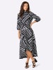 creation L Modal-Kleid in schwarz-ecru-bedruckt