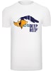 F4NT4STIC T-Shirt 'Looney Tunes Roadrunner Beep Beep' in weiß