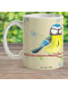 Mr. & Mrs. Panda Becher Vogel Blaumeise ohne Spruch in Blumig