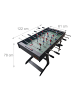 relaxdays Kickertisch in Dunkelbraun - (B)122 x (H)78 x (T)61 cm