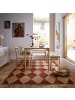 KADIMA DESIGN Teppich Jute Flachgewebe Rauten Muster, Wohnzimmer in Terrakotta