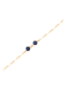 faina Women Chain Link Bracelet in Rose Gold Navy