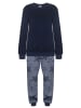 NORMANN Frottee Schlafanzug langarm Bündchen Sterne - 87126 in marine